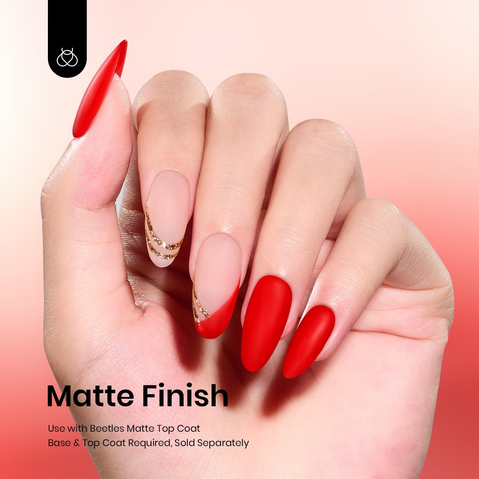 Amazon.com: Beetles Red Gel Polish - 15ml/0.51 FL.OZ, Scarlet Red