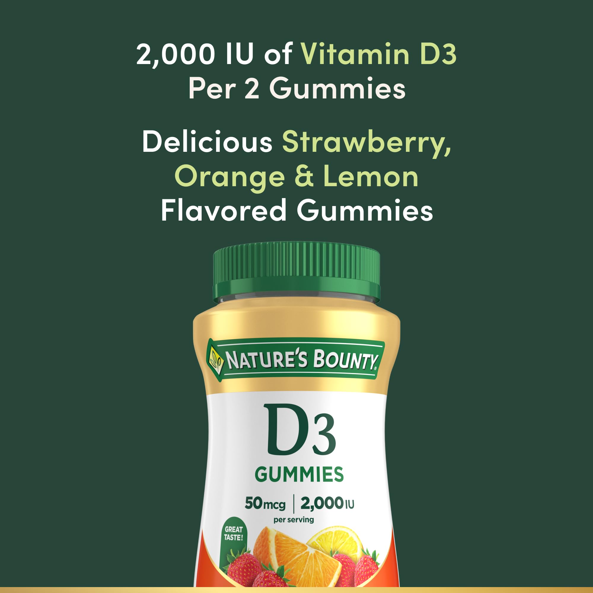 Nature's Bounty Vitamin D3 Gummies 50mcg, 90ct — Amazon image 3