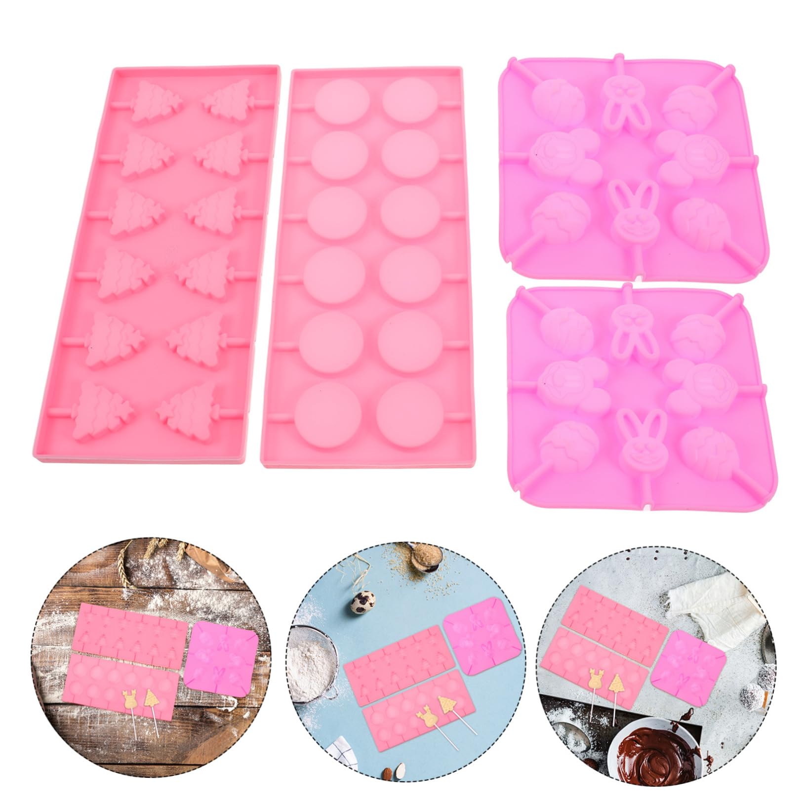 Moules à Bonbons en Silicone pour Noël, 1 Set 7 Pièces