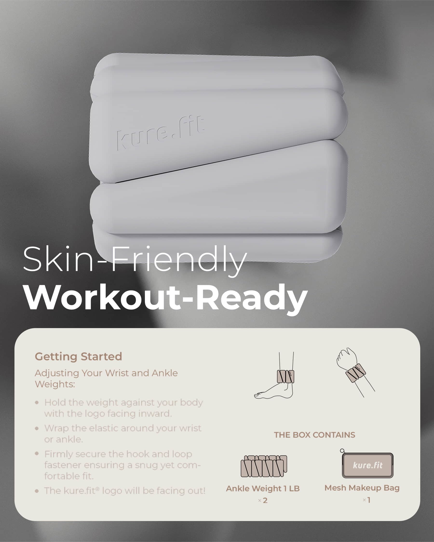 Juego de pesas ajustables para muñeca y tobillo, pares de 1 libra, versátiles para yoga, caminar, correr, barras, pilates, cardiovascular y aeróbicos, pulseras portátiles para mujeres y