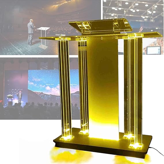 Church Pulpit, Led Acrylic Pulpit with Lights, Floor