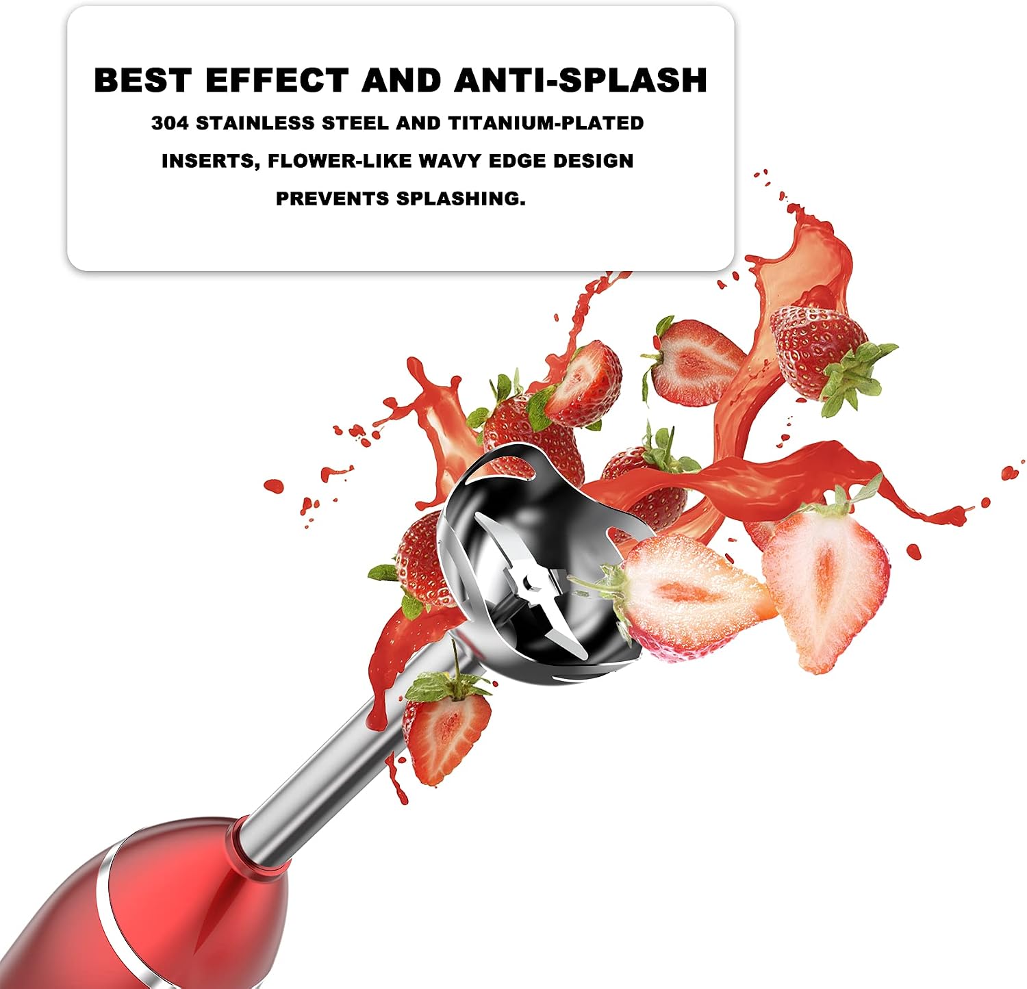 DOBBOR Hand Blender blade with anti-splash design
