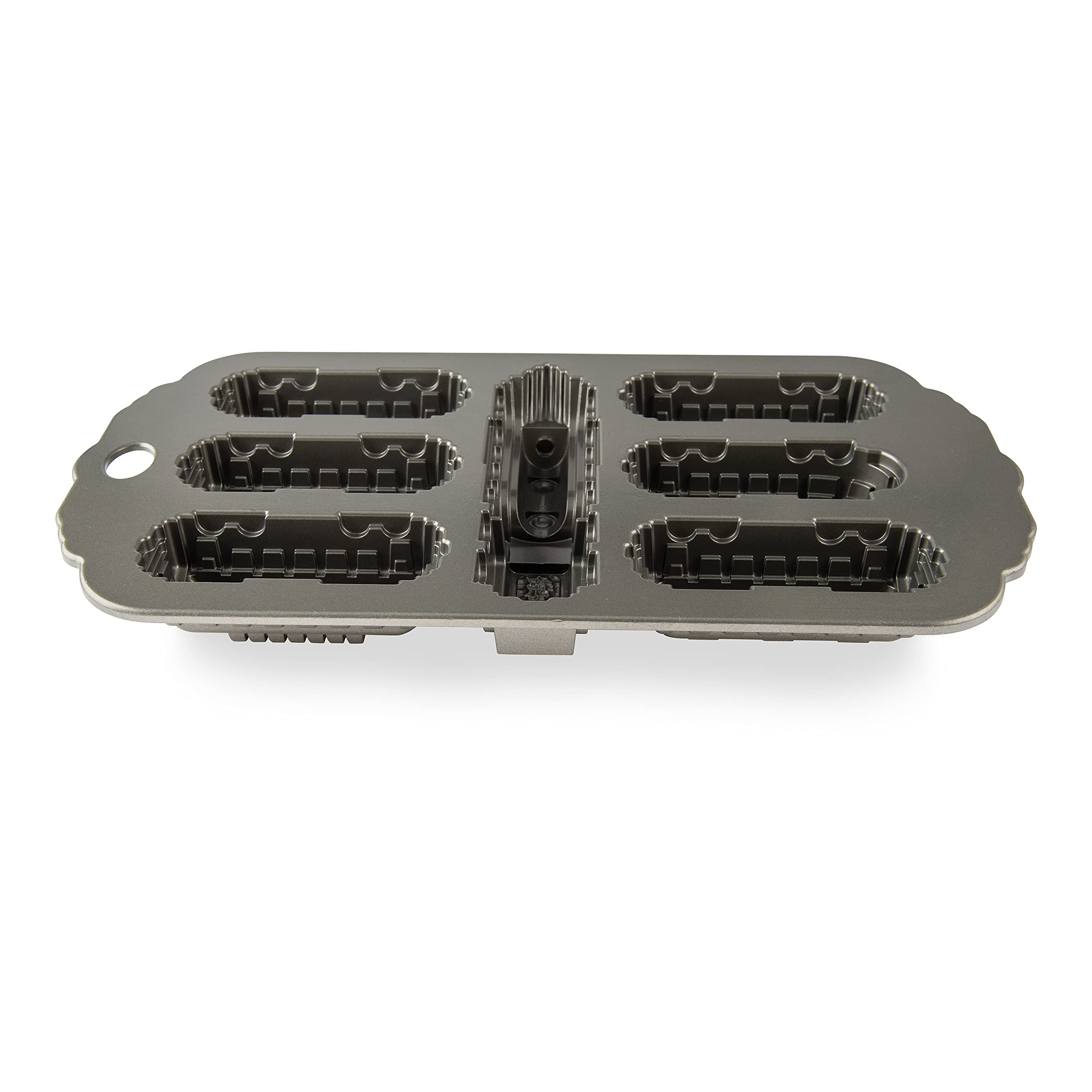Nordic Ware - Moule à gâteau, moule à pâtisserie - Moule à gâteau Train Nordic Express Silver - Revêtement antiadhésif - Fonte d'aluminium