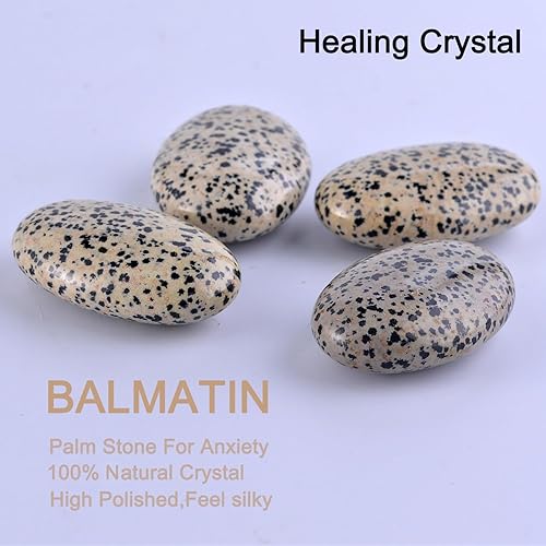 Miniatura 4 de 1 piedra de palma ovalada natural de jaspe rojo de 2.4 pulgadas + 5 piedras preciosas curativas, piedra de preocupación de cristal real STINO para