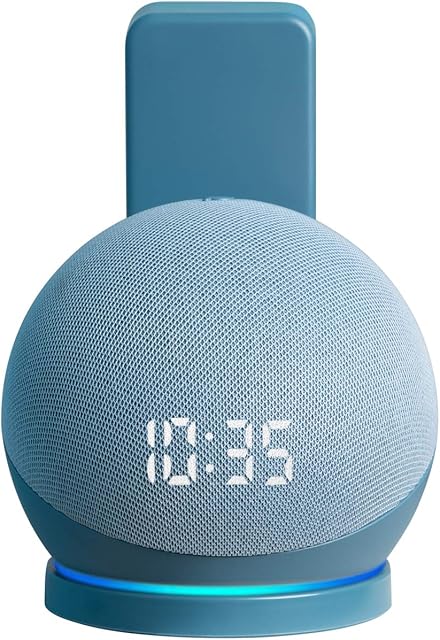shinar Dot 4th Generation Wall Mount - Upgraded Dot 4 Accessories with Cable Management, Premium Space-Saving Dot 4th Gen Stand Hanger Holder (1-Pack, Twilight Blue)