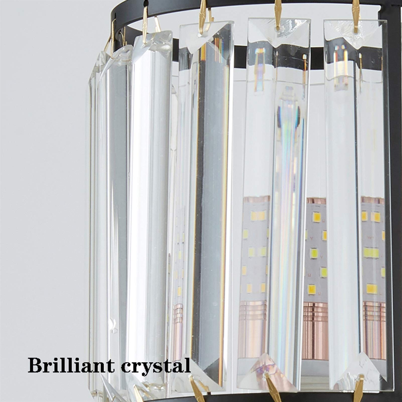 lampa ścienna Nowoczesna Kryształowa Lampa Ścienna Kreatywna sypialnia Lampka nocna E14 Holder Matt Czarny Oświetlenie wewnętrzne do schodów Lokalowy Lokalizacja Aisle, 13.1 "H kinkiet