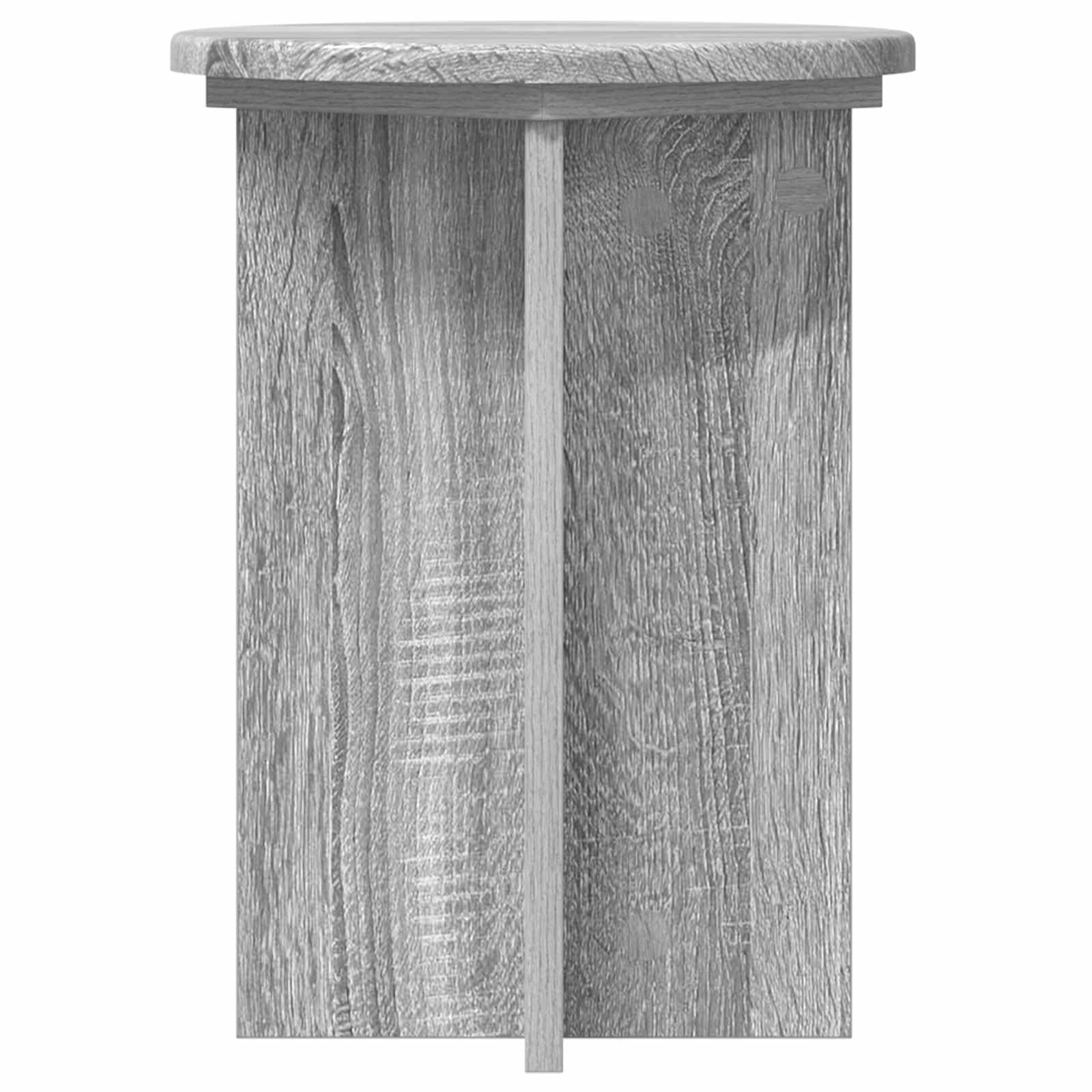 Supporto per piante, 2 pezzi, grigio, in legno, diametro 29,5 x 40 cm | Per interni, design moderno, facile da montare, espositore stabile per vasi