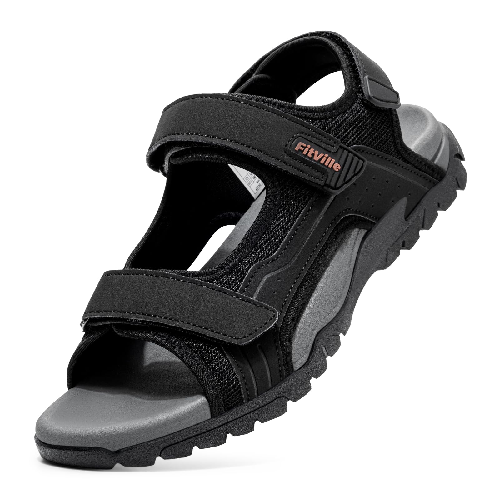 FitVille Men's Wide Sandals Orthopedic Athletic Sandals