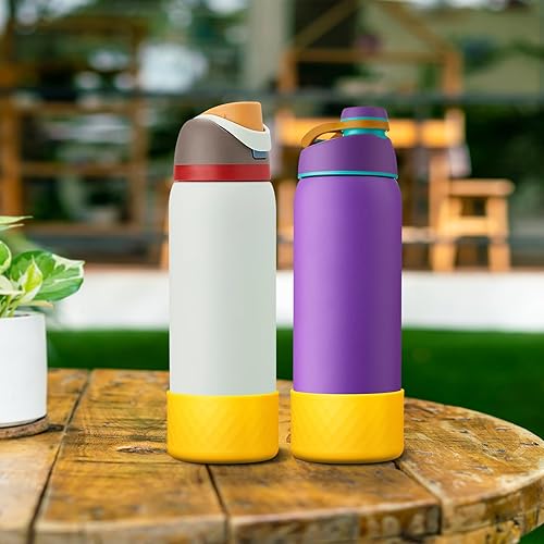 Vista 232 de 2PCS Silicone Water Bottle Boot for Owala 24oz 32oz 40oz, Anti-Slip Protective Sleeve Bottom Bumper Protector for FreeSip, Twist, and Flip Stainless