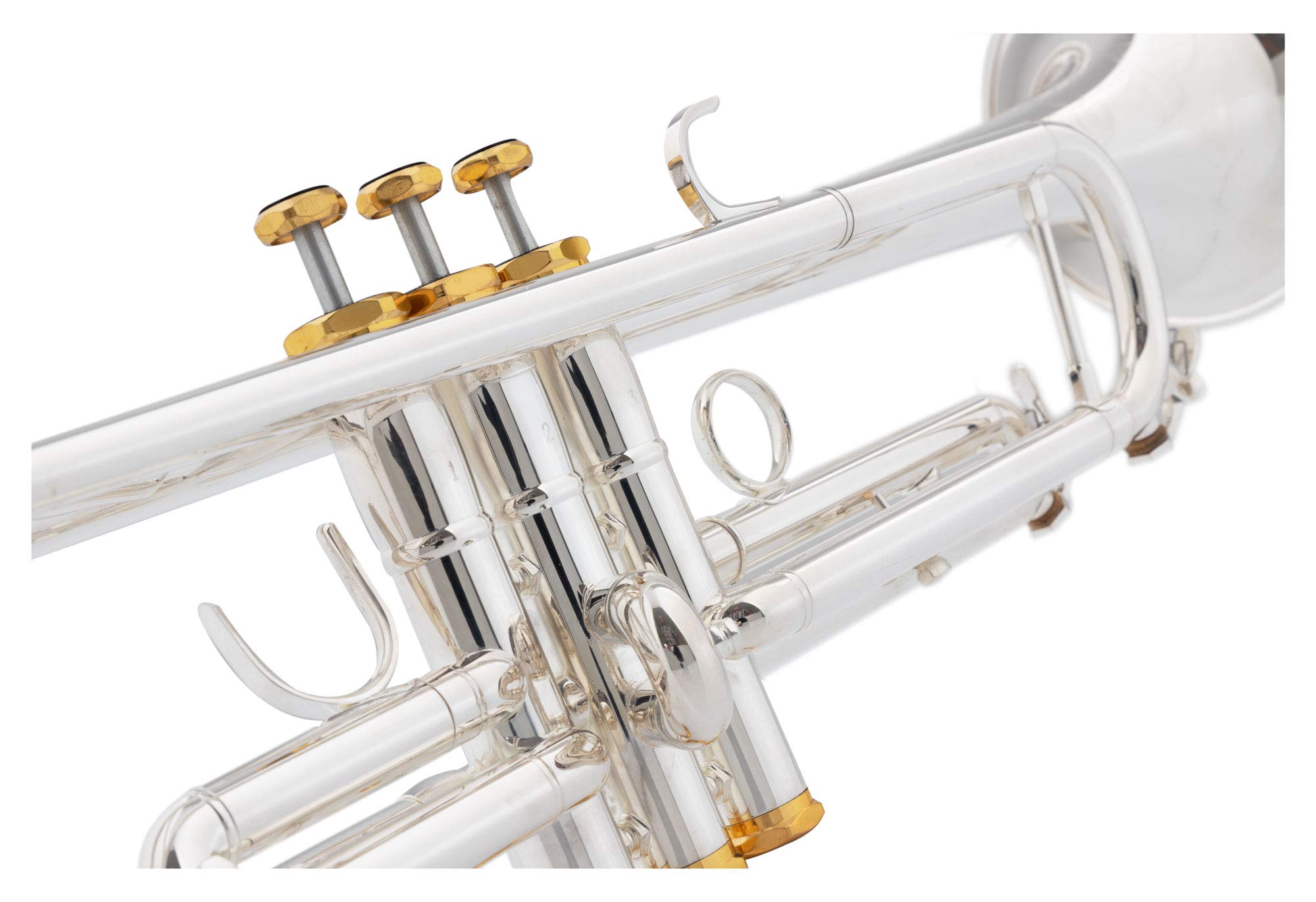 TR-18S Tromba Bb argentata - Tromba argentata in Bb - In ottone - Campana Ø: 124 mm - Valvole in acciaio inox - Foratura ML: 11,68 mm - Inclusa custodia leggera