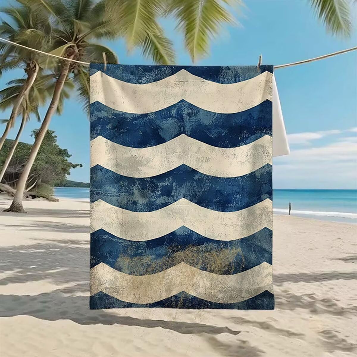 Telo Mare XXL 220x100cm/35x70cm, 2 Set Telo Mare Microfibra Semplicità Asciugamano Palestra Uomo, Antisabbia, Leggero, Asciugatura Rapida, Teli da Spiaggia Grandi Accessori per Camping Natation G-67
