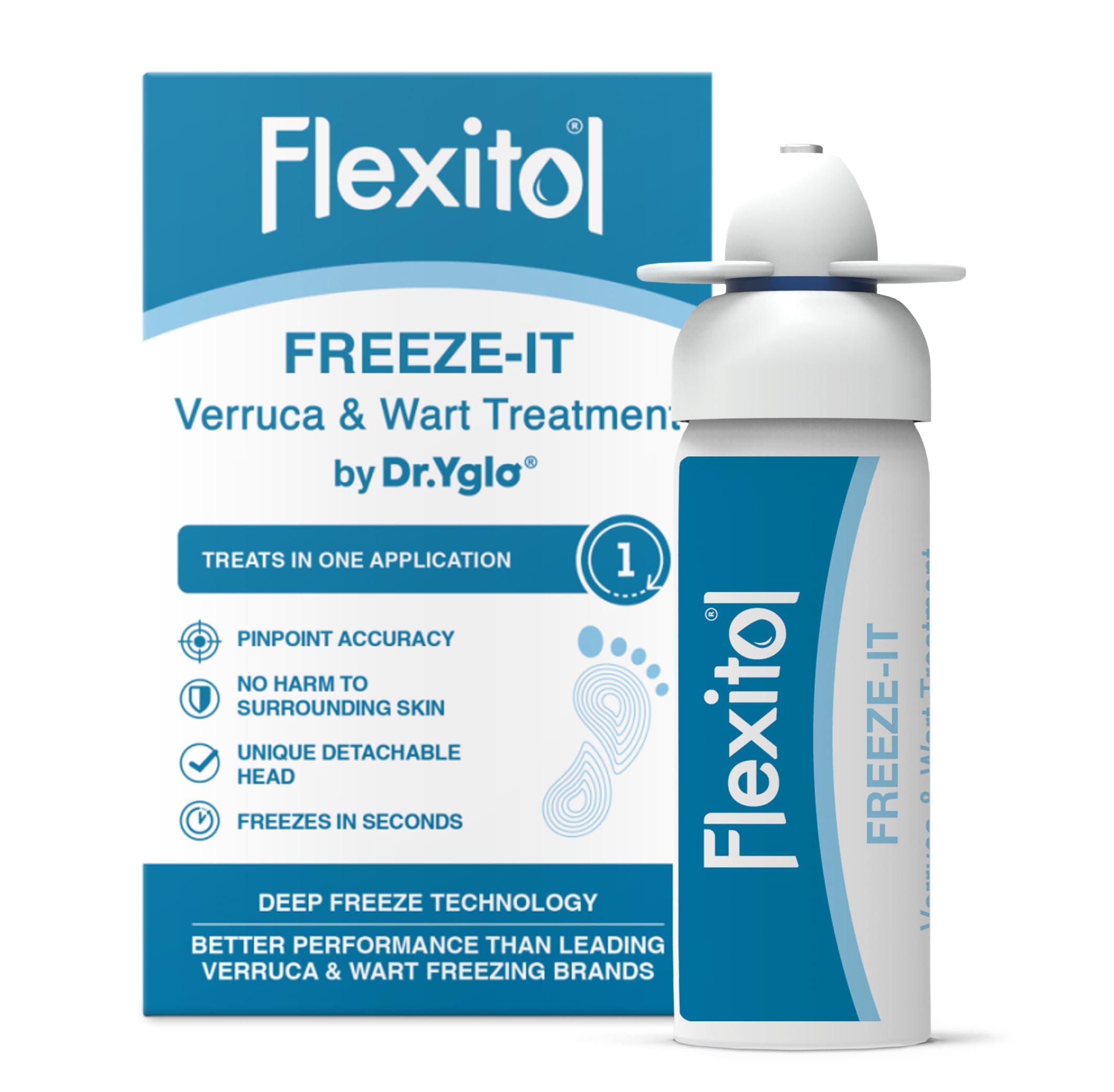 Flexitol Freeze-It Verruca and Wart Treatment - Deep Freeze Technology - 15 Applications Per Pack - Fast-Acting Cryotherapy Solution for Effective Relief of Verrucas - Clinically Proven Foot Care 50ml