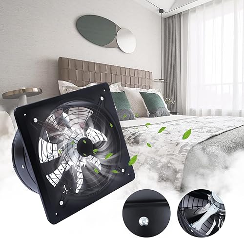 Miniatura 4 de YIYIBYUS Extractor de 12 pulgadas, extractor de ventilación industrial montado en la pared, ventilador de escape, cocina y baño, 110 V, 2800 rmin