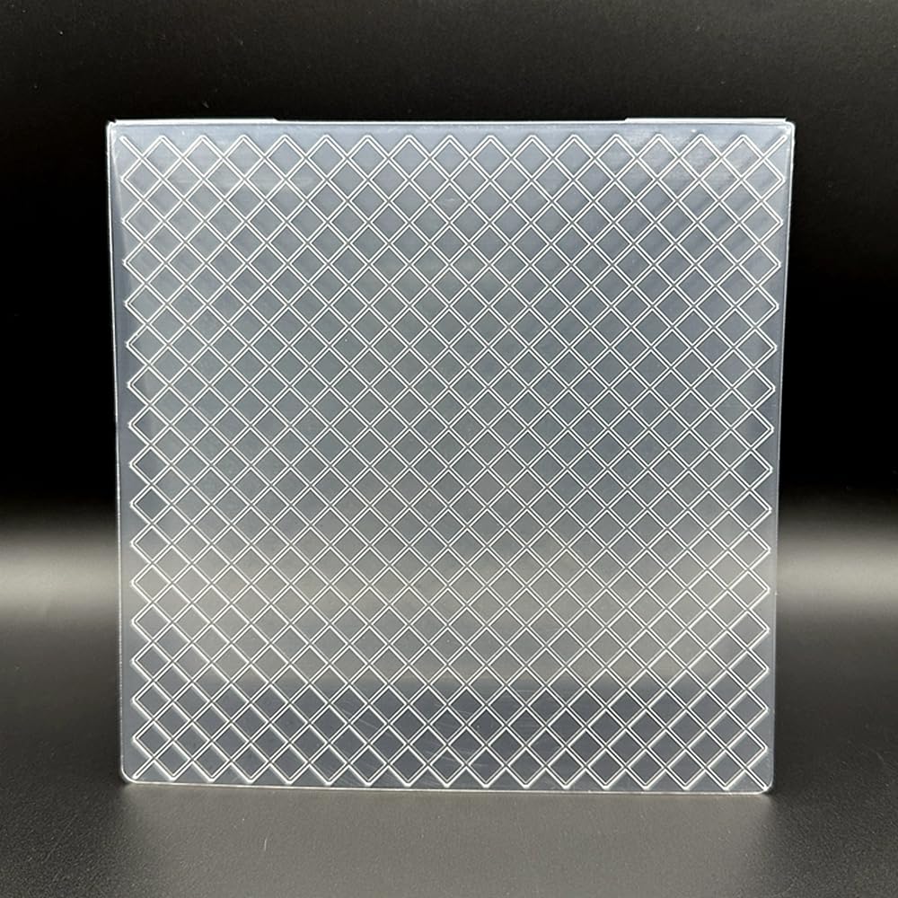 3D Plastic Embossing Folder Template Small Lattice Texture 5.91x5.91 Inch for Card Making DIY Scrapbooking Paper Crafting Handmade Crafts Scrapbooking Arts Supplies Scrapbook Decor