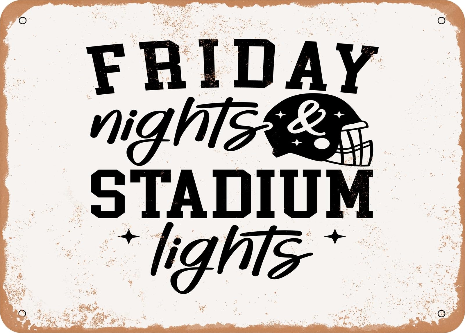 Miaomansenstore Metal Sign - Friday Nights And Stadium Lights-01 - Vintage Rusty Look Sign Home Decor