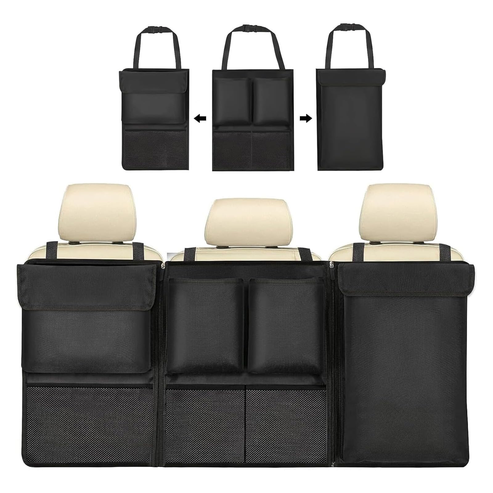 Organizer do fotelika samochodowego dla Toyota Aygo X AB70 2021-2026, składany wielo-kieszeniowy uchwyt do przechowywania w samochodzie,B