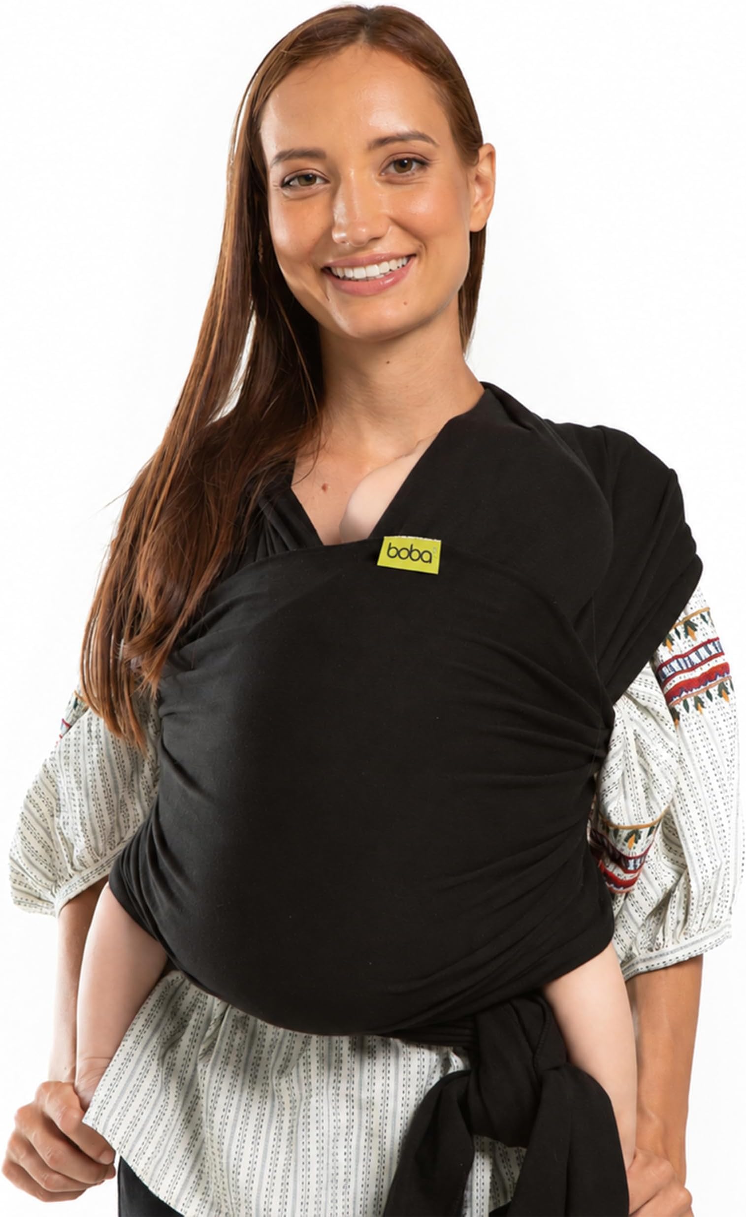 Baby Wrap Carrier - Stretch Cotton Newborn Sling, Black
