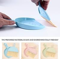 Vista 8 de NUOBESTY Juego de 3 mini cepillos y recogedores, cepillo de limpieza pequeño para mesa de teclado de computadora de escritorio