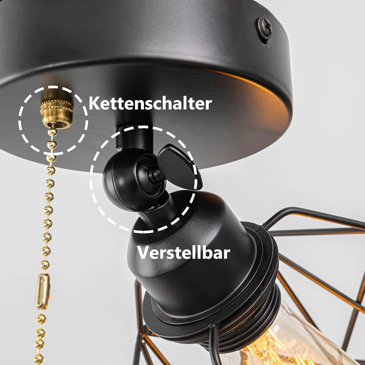 Wohnmobil Beleuchtung 12V,6W Dimmbar Deckenleuchte mit Fernbedienung,Innenbeleuchtung mit E27-Fassung für Wohnmobilen Boot Camper Van,2700-6500K einstellbar TB0196-B&G