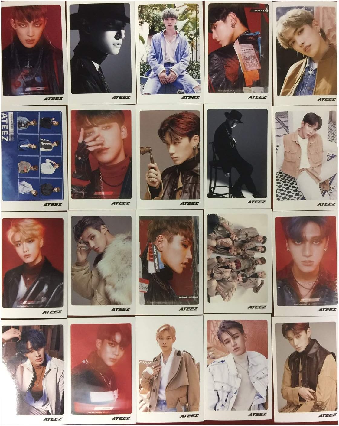 Yeegfeyzz SIXNEE Ateez Mini Post Card Photocards (56pcs)