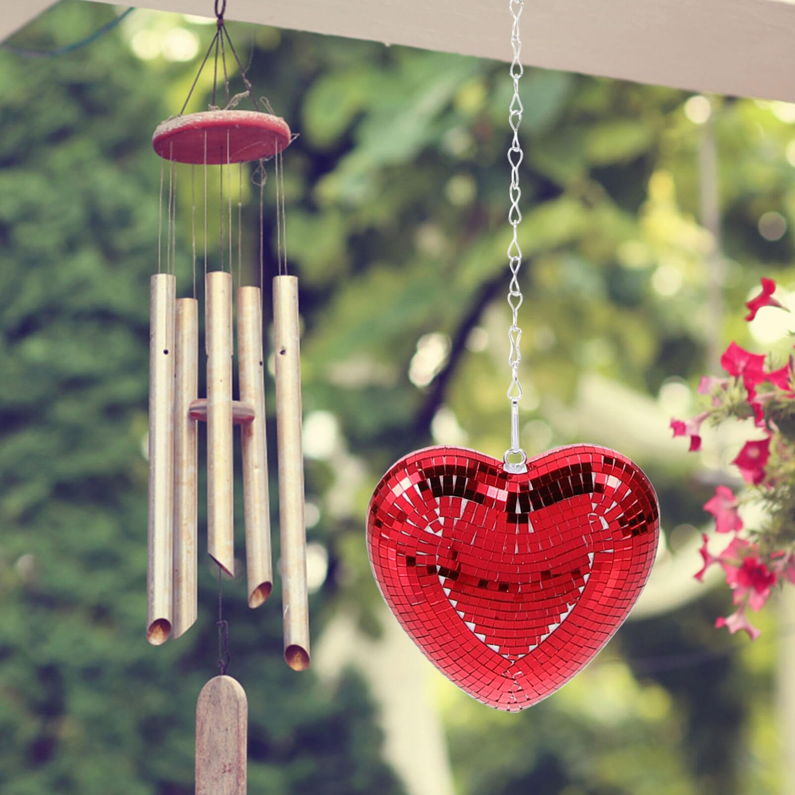 Heart Shaped Disco Hanging Pendant Mirror Disco Party Decoration Reflective Disco Decor Home Bar KTV Wedding Party