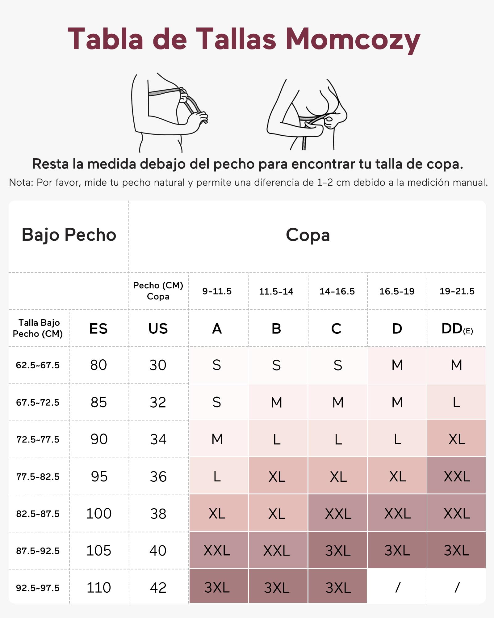 momcozy Sujetador de Lactancia sin Aros, Sujetador cómodo sin Costuras, Acolchado de Forma Natural, Suave para Dormir de Maternidad