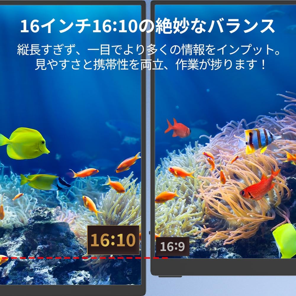 Upperizon モバイルモニター 16インチ 4K 非光沢IPS 100%sRGB 400nits