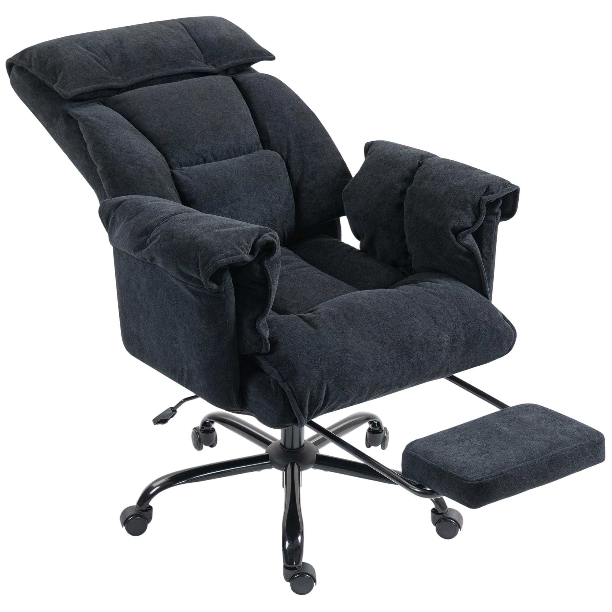 HomCom Sedia da Ufficio Ergonomica Regolabile e Girevole in Tessuto Mesh per Comfort Ottimale in Grigio per Scrivania e Studio|Aosom