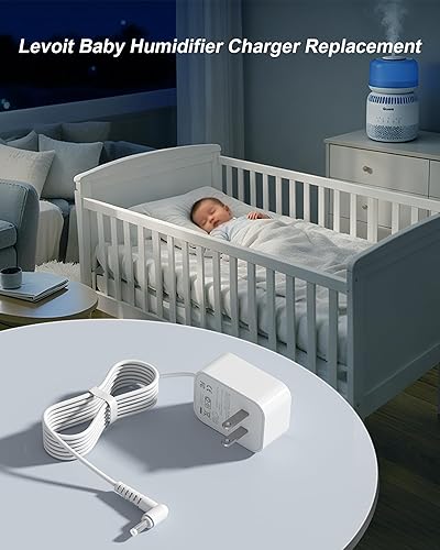 Miniatura 6 de Cargador para humidificadores evaporativos LEVOIT, cable de carga compatible con humidificadores Levoit para dormitorio de bebé, 3.8L cargador