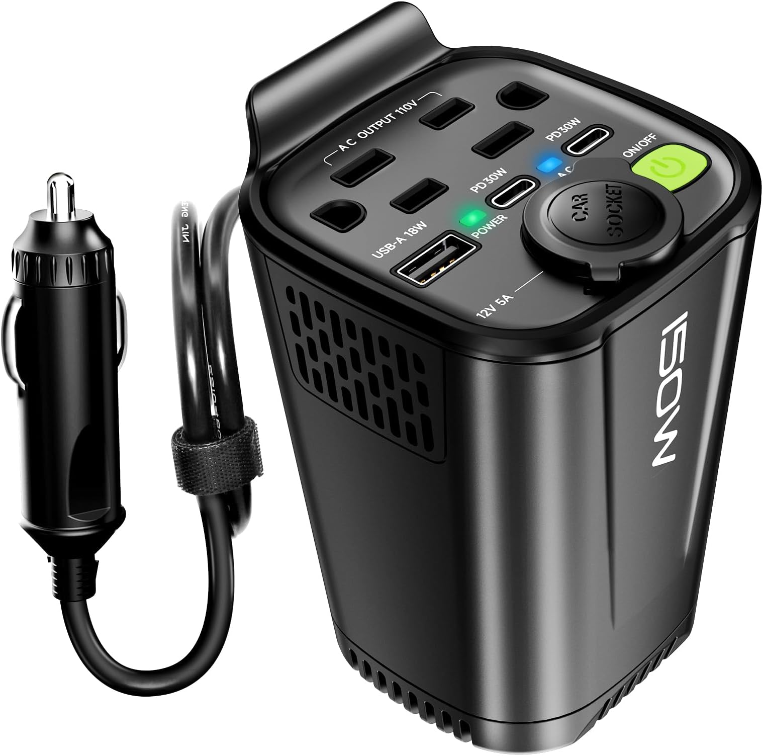 Amazon.com: Tripp Lite 400W Car Power Inverter with 2 Outlets & 2 USB ...