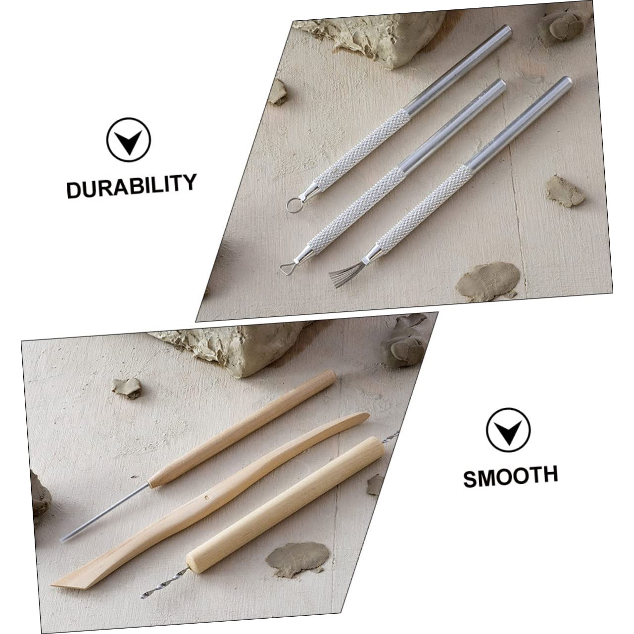 Angoily Juego De 3 Herramientas Para Esculpir Arcilla Para Trabajar Tallar Forma Tallar Para Empezar Hornear Arcilla Herramientas Modelar Kit Versátil Para Esculpir