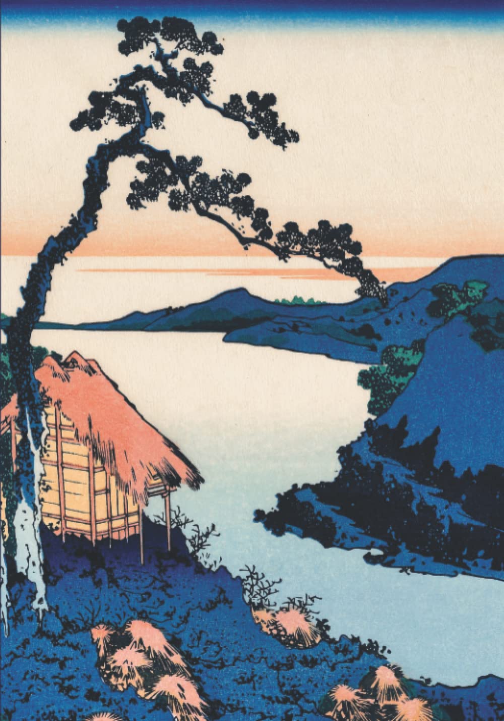 Ruled Notebook – Lake Suwa in Shinano Province: Hokusai Painting (1830-32) | A Lined Book for Use as a Journal or to Write Notes