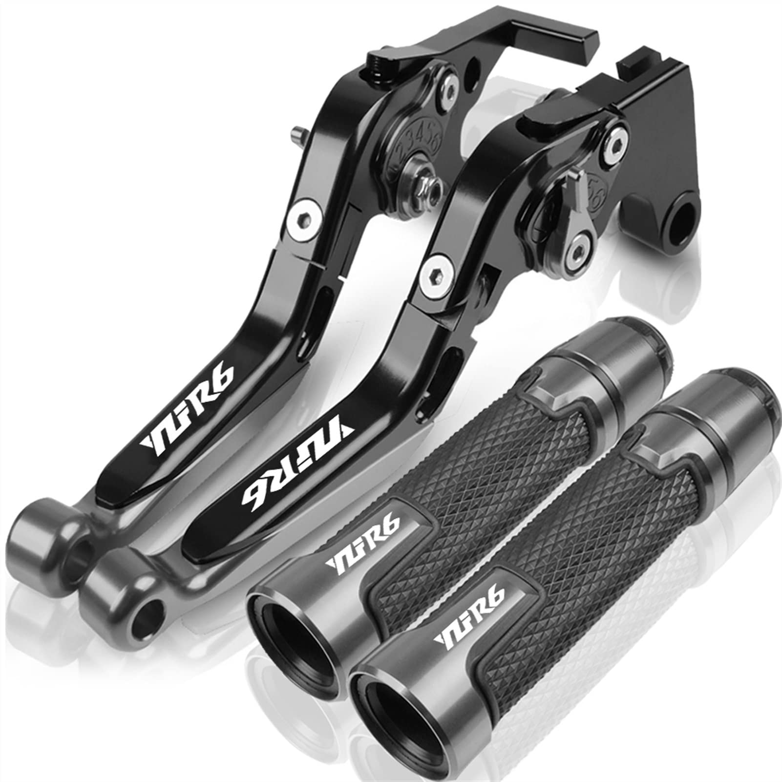 Poignées et leviers d'embrayage de frein moto réglables pour guidon Yamaha YZF R6 2017-2020