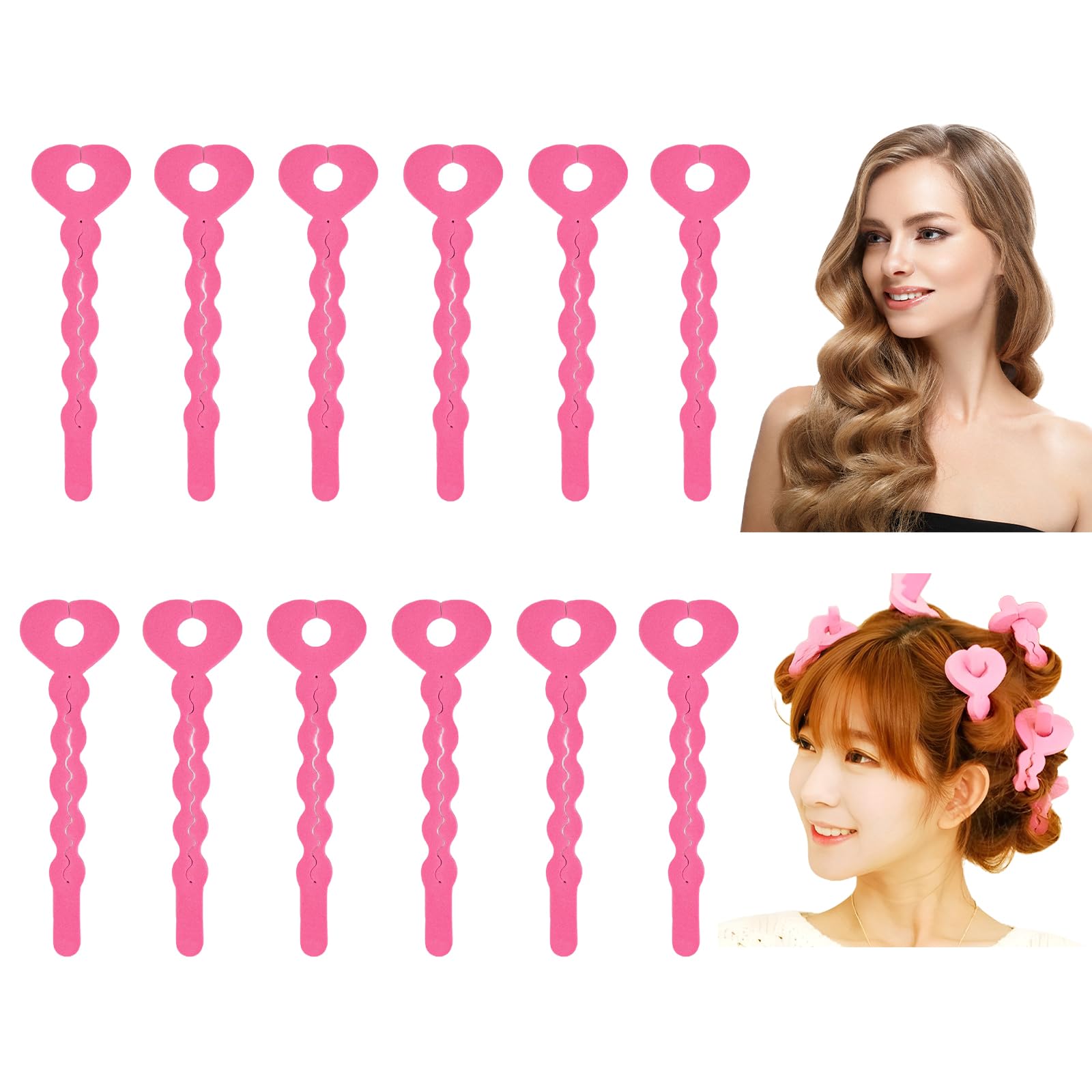 RICISUNG スポンジカーラー【12本セット】カーラー 手巻きカーラー ヘアカーラー 髪カーラー 巻きカーラー 髪に無害 柔らかい 熱ダメージなし 安全性 使いやすい DIY巻髪