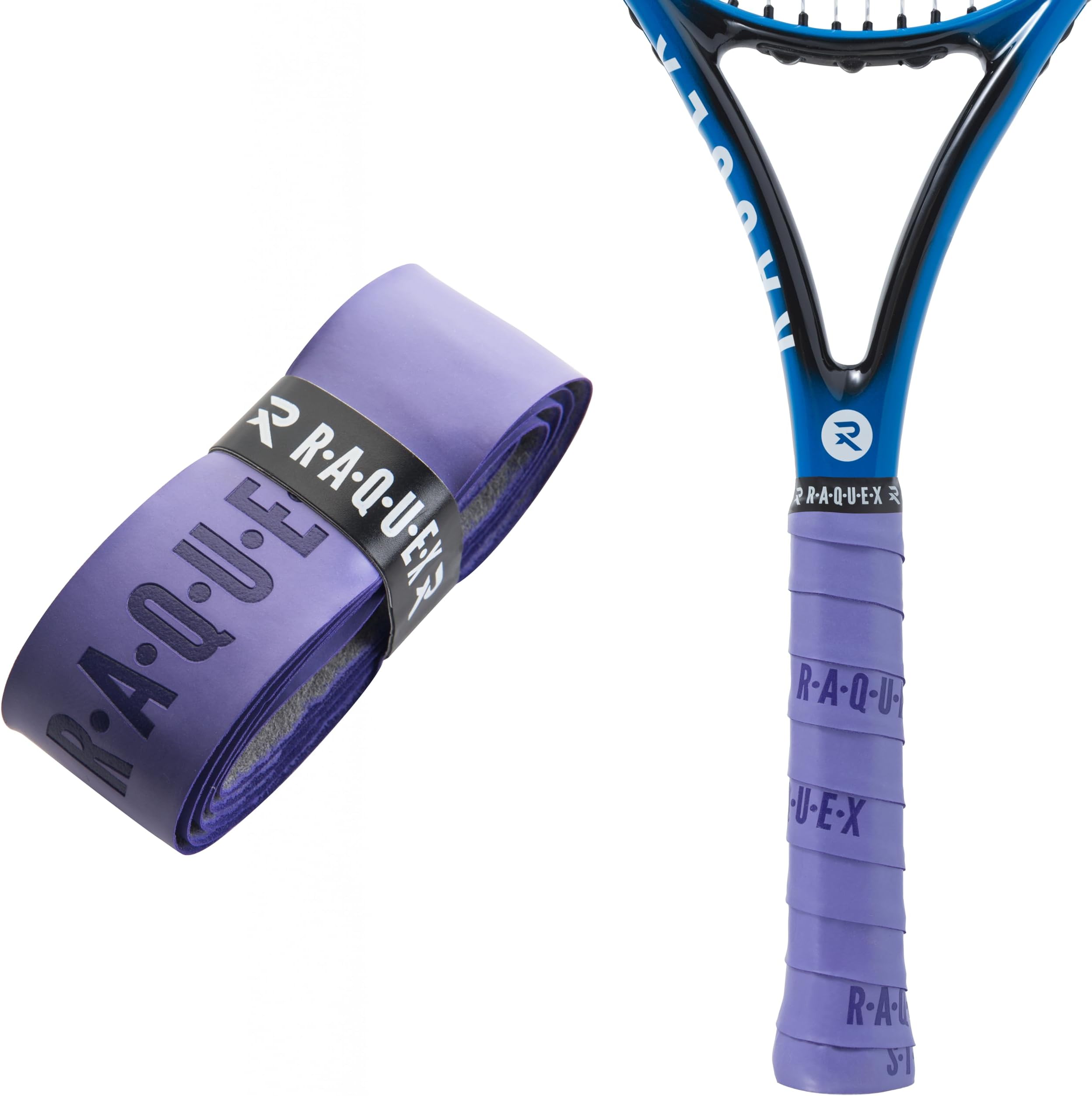 Enhance Replacement Racket Grip: Tennis Grip, Badminton, Squash Grip Tape, Padel, Pickleball. 14 Colours. Premium, Self-Adhesive Tennis Racquet Grip with Finishing Tape