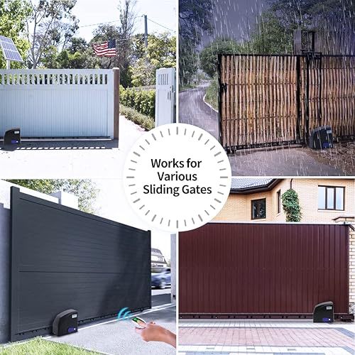 Miniatura 7 de TOPENS DKR500ST - Abridor de puerta corrediza solar motor de puerta automático para puertas correderas pesadas de hasta 1300 libras operador de