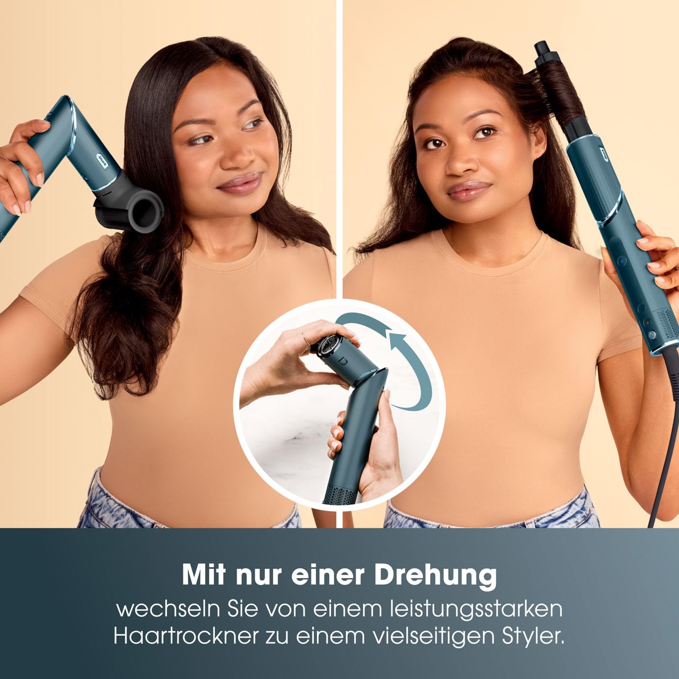Shark FlexStyle Limited Edition Geschenkset 5-in-1 Air Styler & Haartrockner, Curler, FrizzFighter Finishing Tool, Ovalbürste, Konzentrator, Aufbewahrungstasche, Keine Hitzeschäden, Türkis HD450TLEU