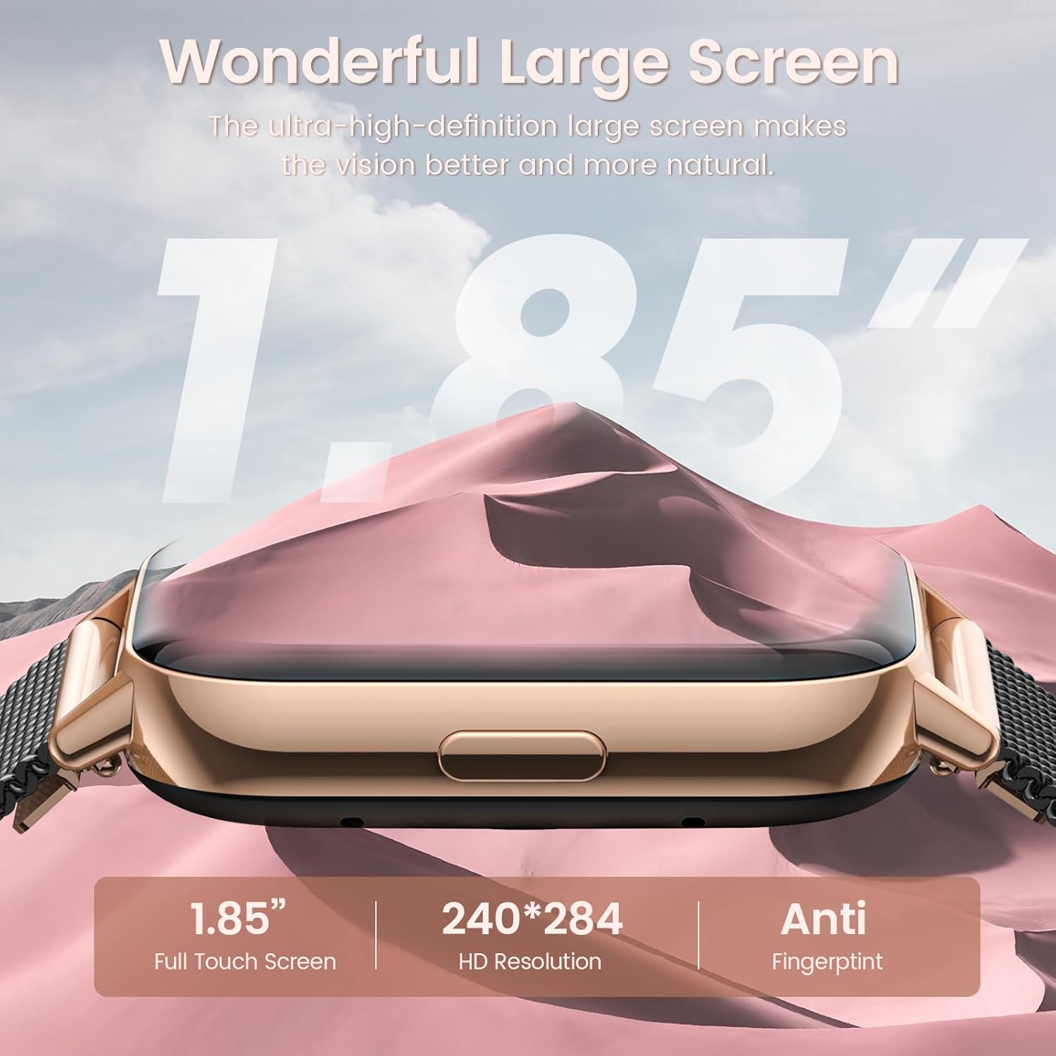 SWGOTA 2023 Smartwatch Donna Chiamate Bluetooth 5.2, 1.85 HD Smart Watch con Cardiofrequenzimetro SpO2 Sonno Fisiologia Femminile IP68 Notifiche Messaggi 18 modalità Sportive iOS Android Oro Nero SWGOTA 2023 Smartwatch Donna Chiamate Bluetooth 5.2, 1.85 HD Smart Watch con Cardiofrequenzimetro SpO2 Sonno Fisiologia Femminile IP68 Notifiche Messaggi 18 modalità Sportive iOS Android Oro Nero