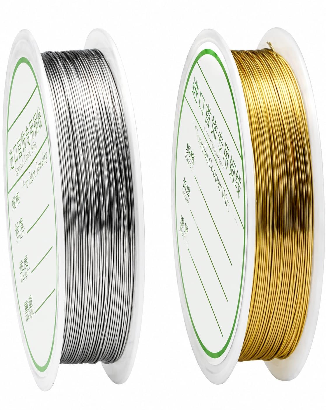 Lai Lai Copper Metallic String Wire Resistant Strong Line for Jewellery Making/Earring/Necklace/Bracelet/Beading/Art DIY Projects & Other Crafts (1 Gold & 1 Silver)-image-44