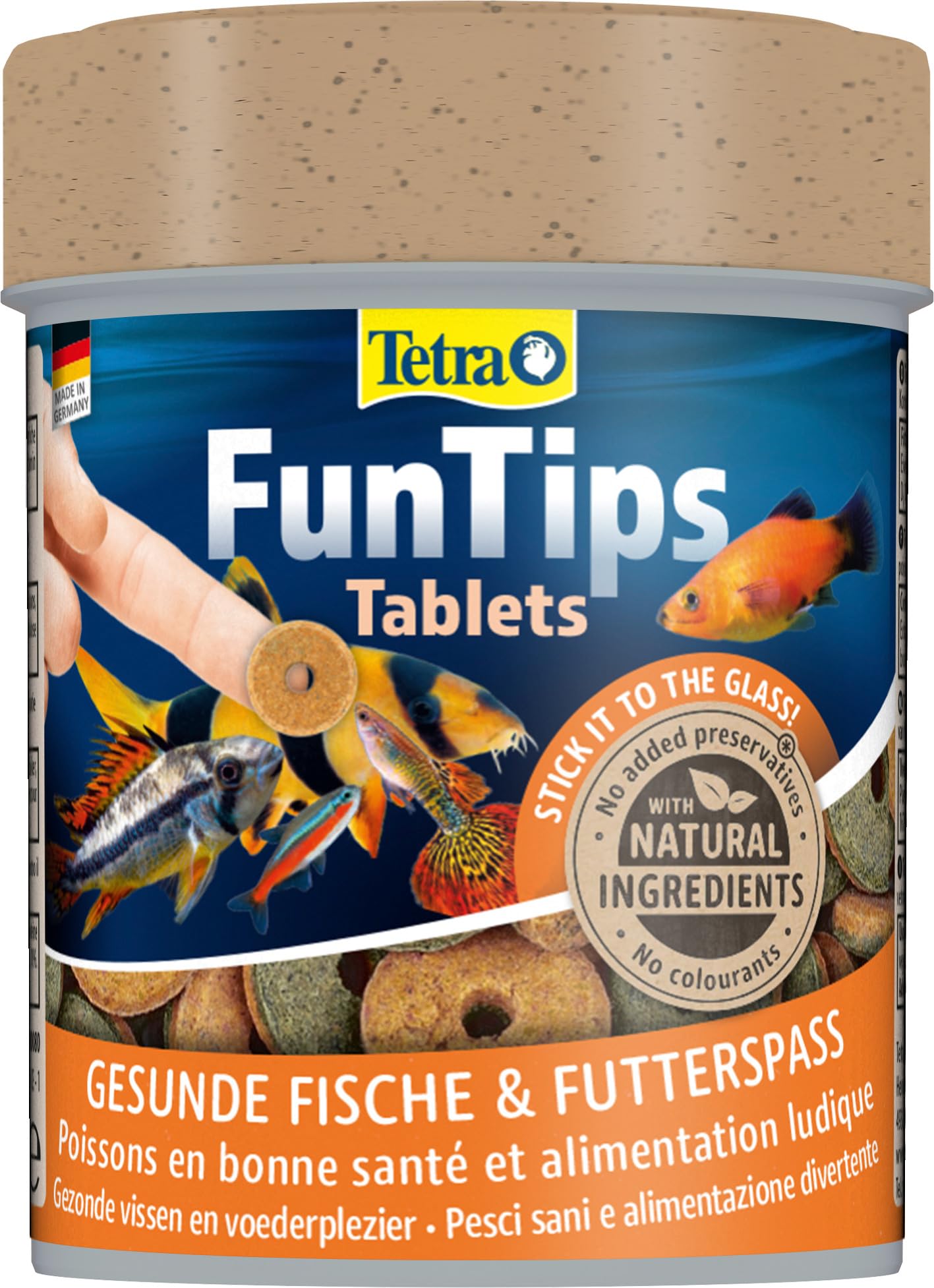 Tetra FunTips Tablets - Haft-Futtertabletten an der Aquarium-Scheibe