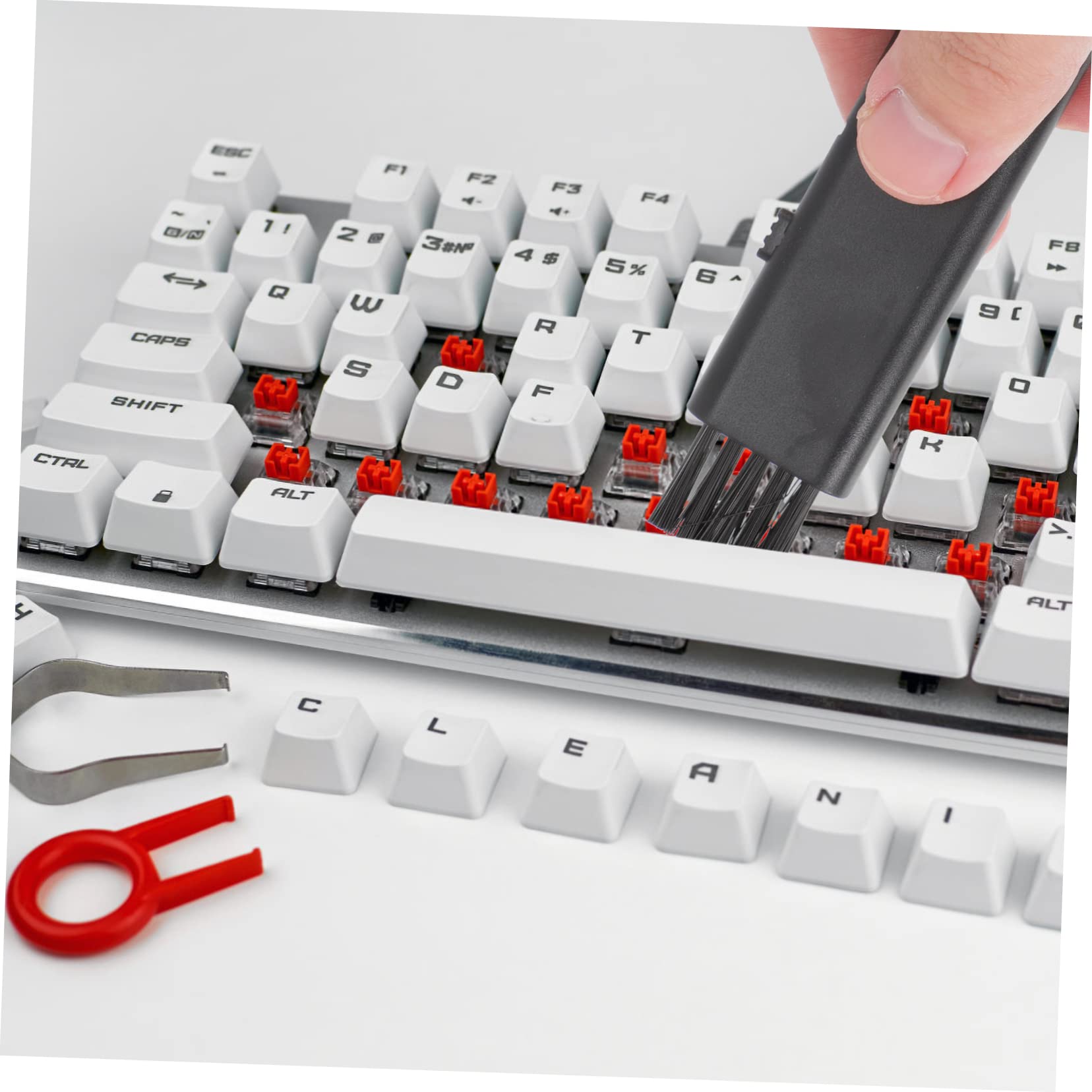 Mikikit 4stücke Keyboard Cleaner Mit Doppeltem Ende Und Schlüsselabzieher Reusable Staubentferner Für Tastaturen Computer Und Smartphones Für Und Büroreinigung