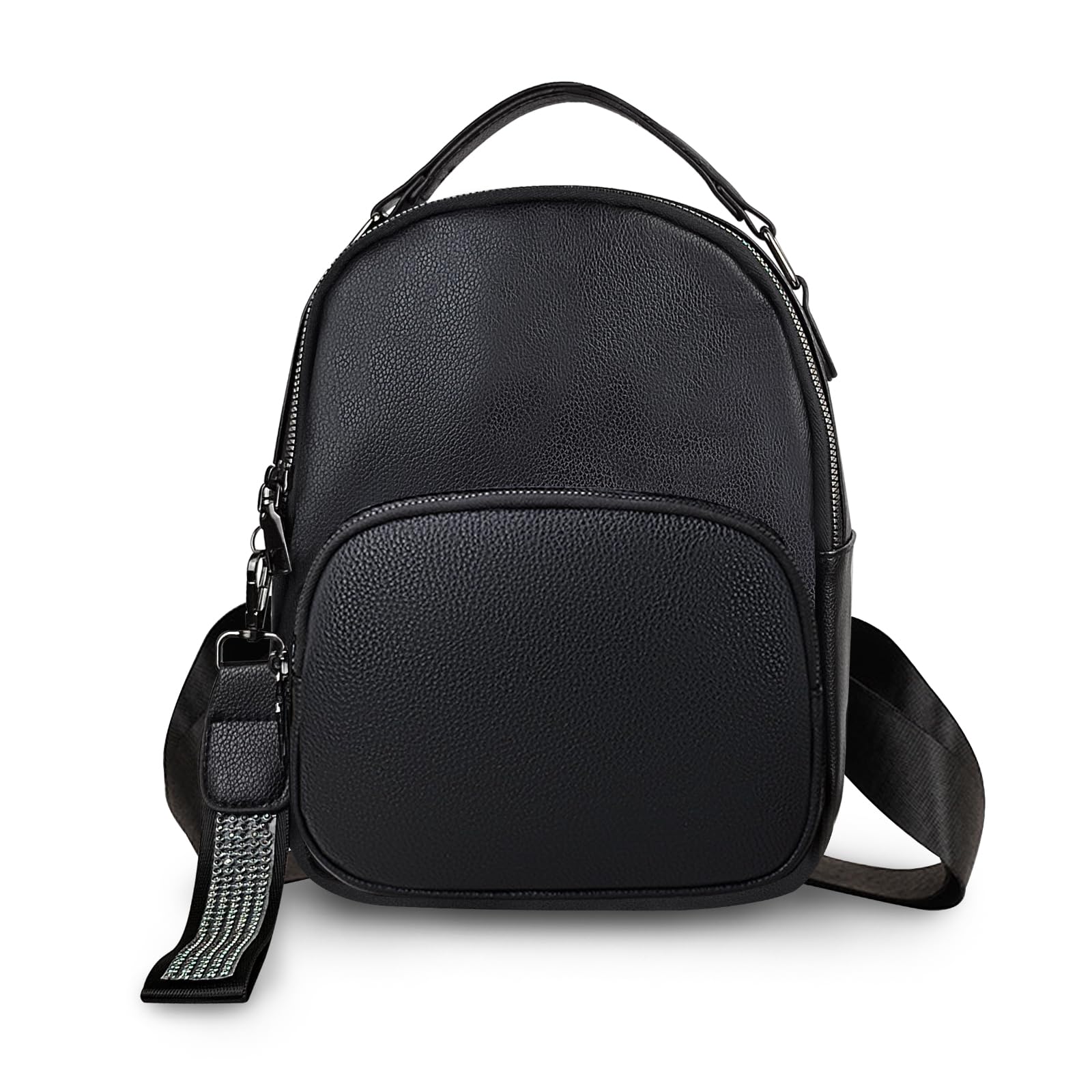 Petit sac à dos pour femme en cuir synthétique - Petit sac à dos pour femmes et filles - Petit sac à dos élégant pour le shopping, les voyages, la randonnée
