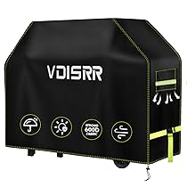 VDISRR Copertura Barbecue da Esterno, Tessuto Oxford 600D Resistente Telo Impermeabile 165 x 71 x 122 cm Copri Barbecue da Esterno per BBQ Grill Antivento UV Polvere Neve