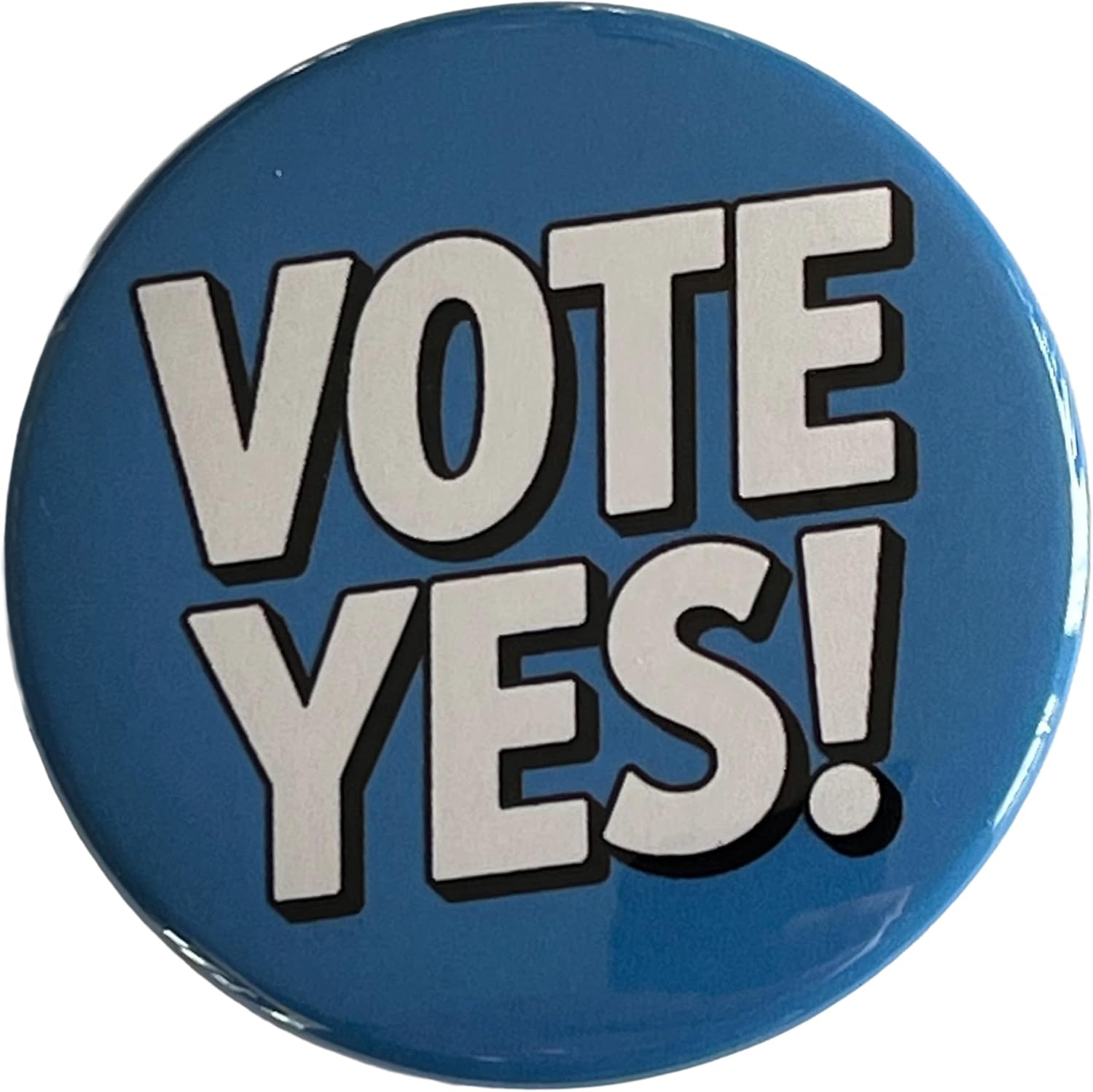 Vote Yes Button Pinback Large 2.25 Inch Diameter Political Support Pin Pro Referendum Policy Contract