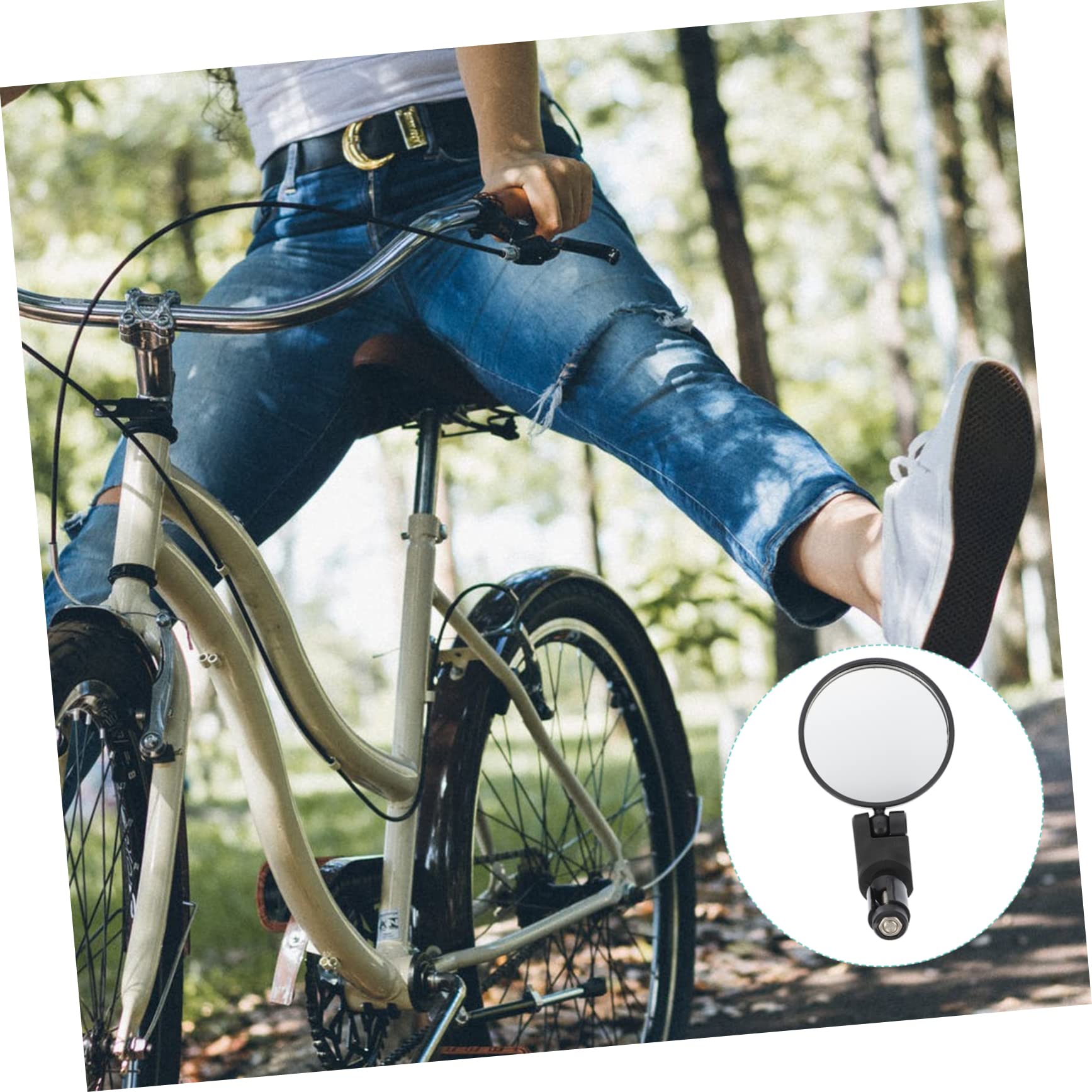 BESPORTBLE 3sets Specchietto Retrovisore Per Bici Design Rotante Gradi Visione Ampia e Chiara Facile Installazione Per Sicurezza Ciclismo