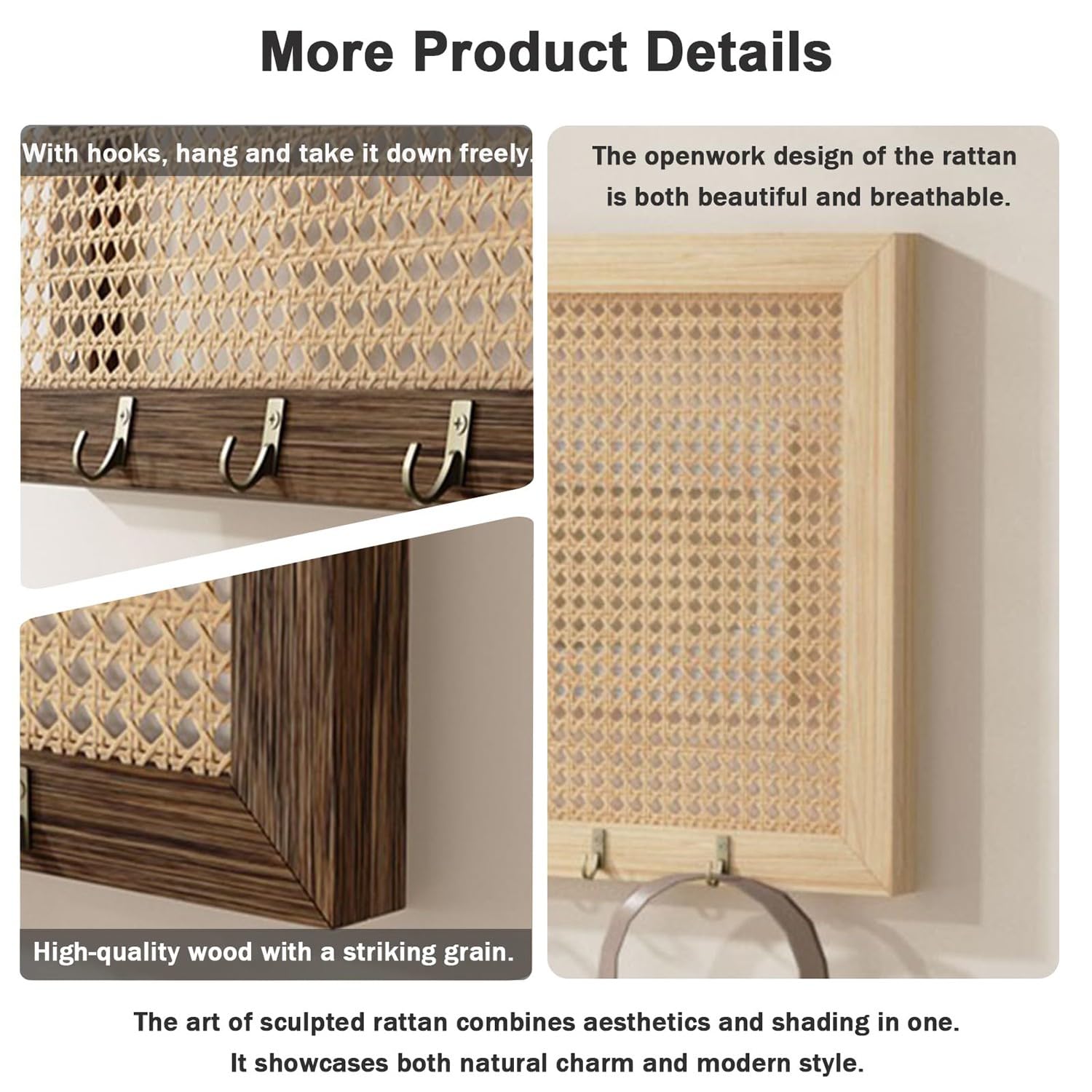 FUELIX Caja De Medidor Eléctrico De Ratán Que Cubre La Caja De Medidor Eléctrico Abatible hacia Arriba, Caja De Distribución De Entrada, Tapa Contador Luz Decorativa, Cubrecontador B,45 * 35 cm