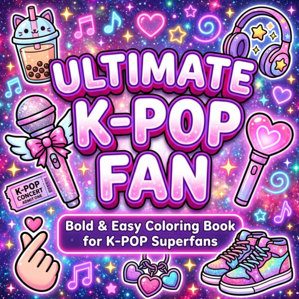 Ultimate K-Pop Coloring Book: Bold and Easy K-Pop Coloring Pages for Girls, Teens, & Adult K-Pop Stans | Idol Style Edition