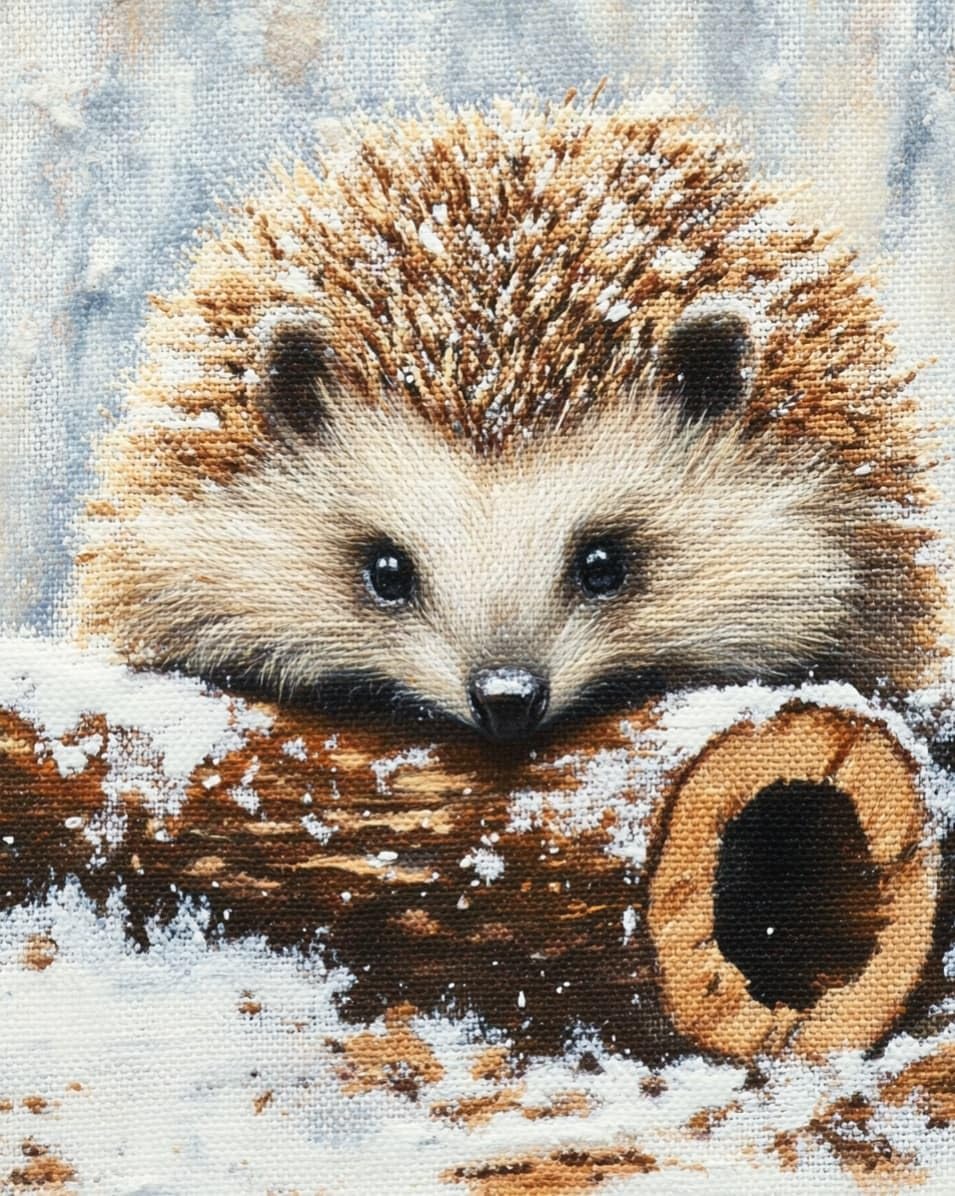WallustrioaW 11CT Cross Stitch Embroidery Kits,Squirrels in the Snow,Cross Stitch Full Kit DIY Embroidery Sewing Handicraft for Adults Home Decor,16x20in
