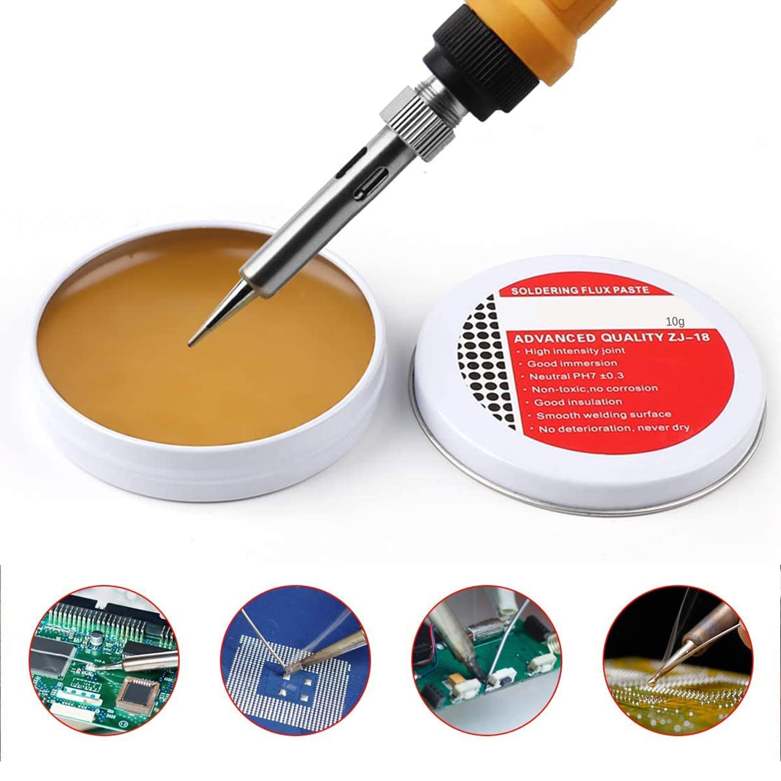 Pasta Per Saldature, Flusso Di Pasta, Pasta Per Saldatura a Stagno, Grasso Saldatura a Stagno, Pasta Di Stagno Per Saldatura, Pasta Saldante Stagno, Pasta Saldante No-Clean Flussante Ecologica, 10g