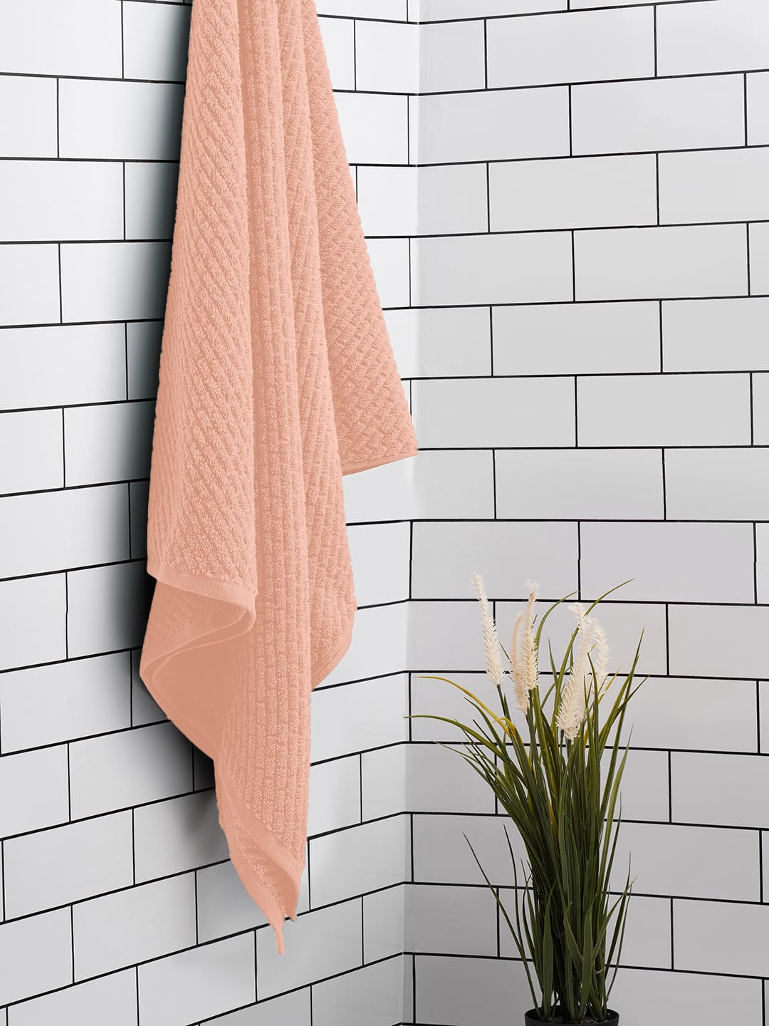 Spaces 100% Cotton Large (70 Cm X 150 Cm) | 400 GSM Dobby Solid Bath Towel (Rose Cloud)- Genesis (B0CKTKVTKG) Amazon Price History, Amazon Price Tracker